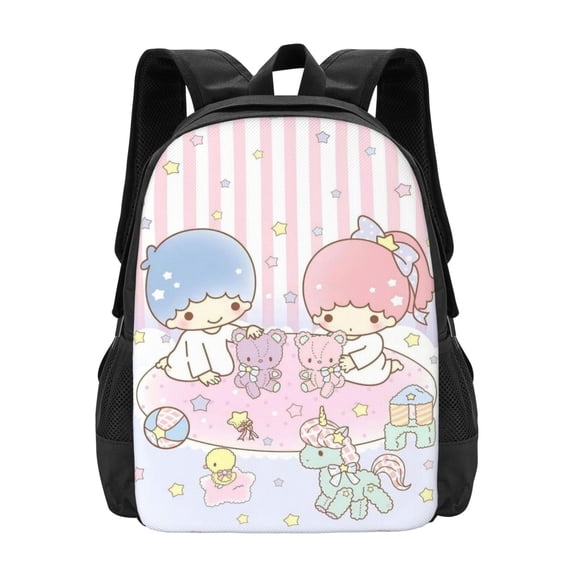 Little Twin Stars Backpack Unisex College Bookbag Laptop Travel Backpacks Business Large Capacity Adult Bags