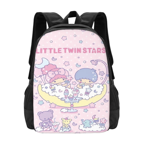 Little Twin Stars Backpack Unisex College Bookbags Laptop Travel Backpacks Business Large Capacity Adult Bags