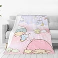 thumbnail image 1 of Little Twin Stars Cartoon Throw Blanket Kiki Sleeping On Cloudscozy Soft Air Conditioned Room Plush Blanket Bedroom Sofa Office All Season Facecloth Throw 50"x60", 1 of 6