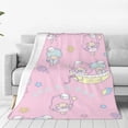 thumbnail image 1 of Little Twin Stars Throw Blanket Pink Kawaii Facecloth Blanket Girls Women Bedroom Living Room Air Conditioning Room Warm Plush Blanket Office Knee Throw 40"x50", 1 of 6