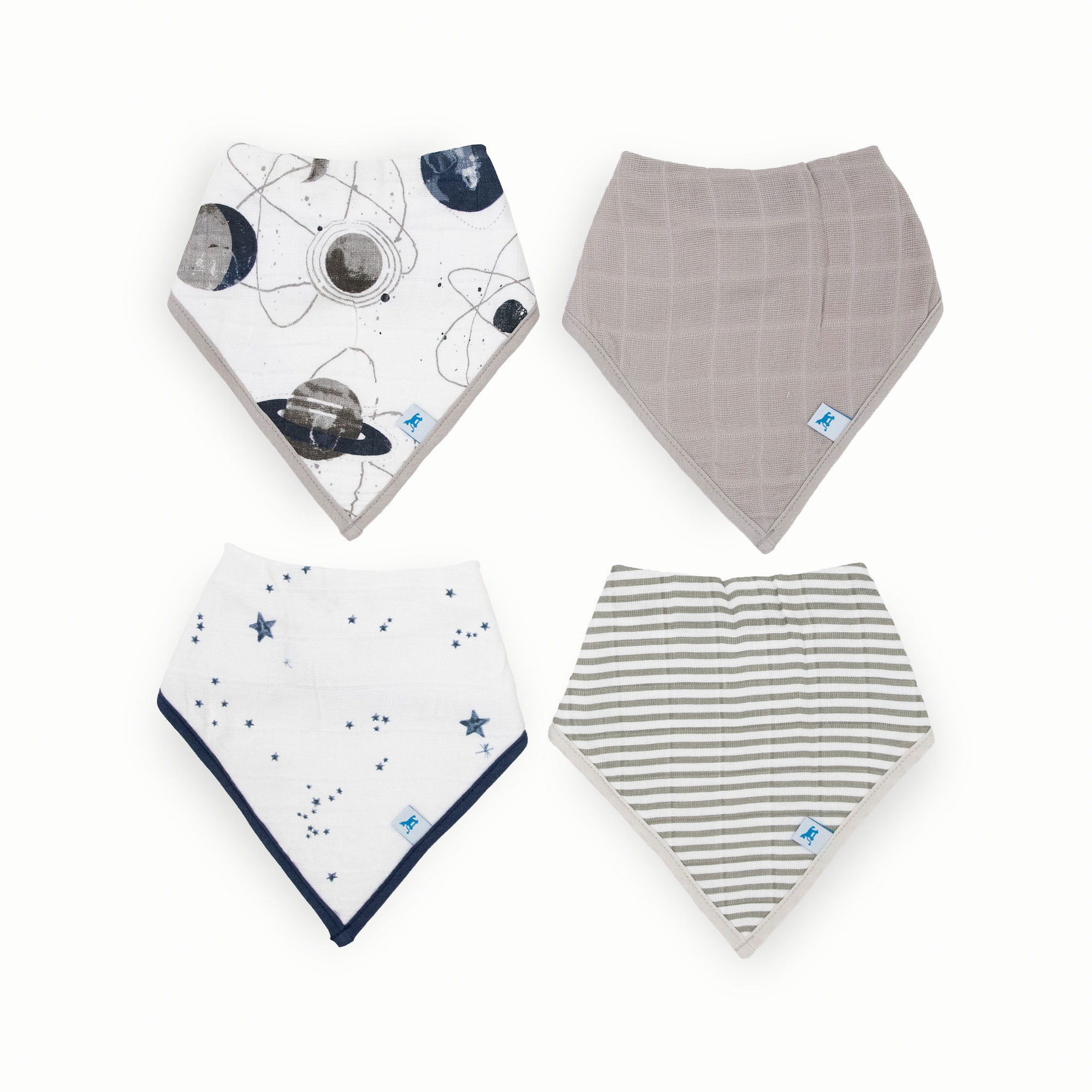 Little Unicorn Bandana Bibs for Babies, 4 Pack - Planetary