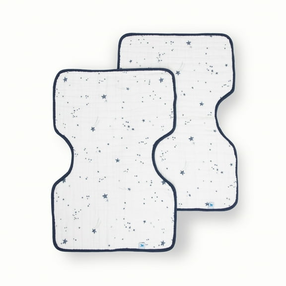 Little Unicorn Muslin Baby Burp Cloths 2 Pack - Shooting Stars