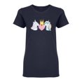 thumbnail image 1 of Little Unicorns Rainbow Crown Shaped Tee Women's -Image by Shutterstock, 1 of 2
