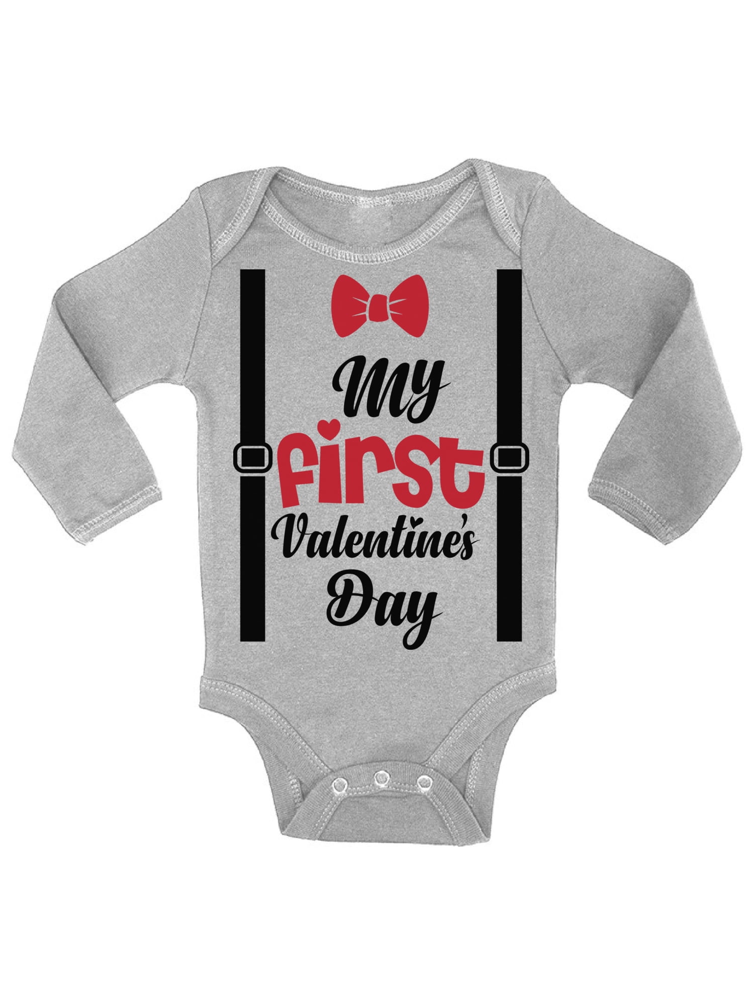 Bodysuit First Valentine's Day Outfit Boy Little Valentine