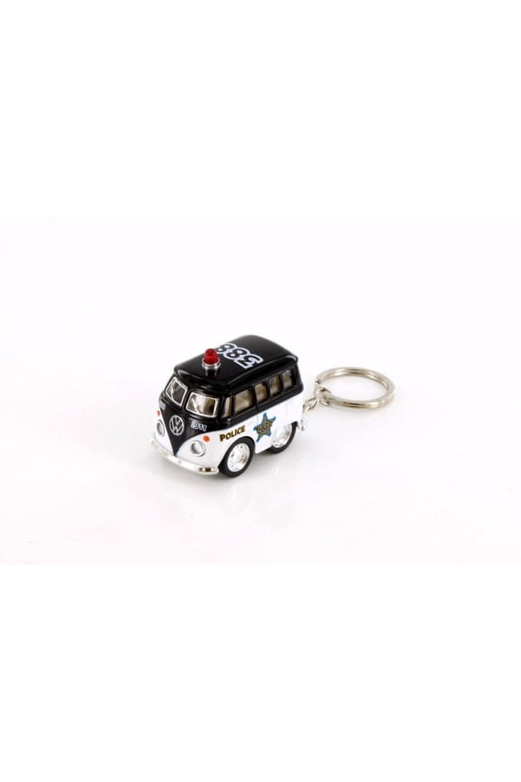 Little Van Key Chain Police Edition, Black - Kinsmart 2002DPRK - Diecast Model CarMaterial