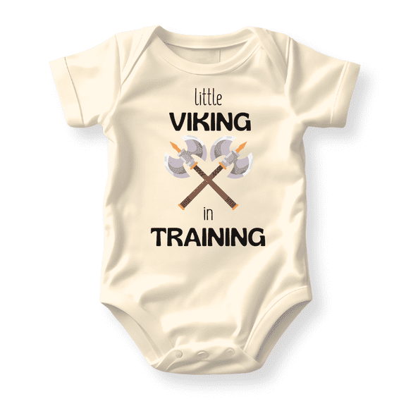 Little Viking In Training Custom Kid Tshirt Baby Announcement Baby Outfit for Baby Gift for Baby Shower Gift for Pregnancy Reveal 0-3m Natural