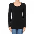 thumbnail image 1 of Little Vintage Girls Ladies Round Neck Long Sleeve Shirt & Basic Top(L,Black), 1 of 2