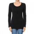thumbnail image 1 of Little Vintage Girls Ladies Round Neck Long Sleeve Shirt & Basic Top(S,Black), 1 of 2