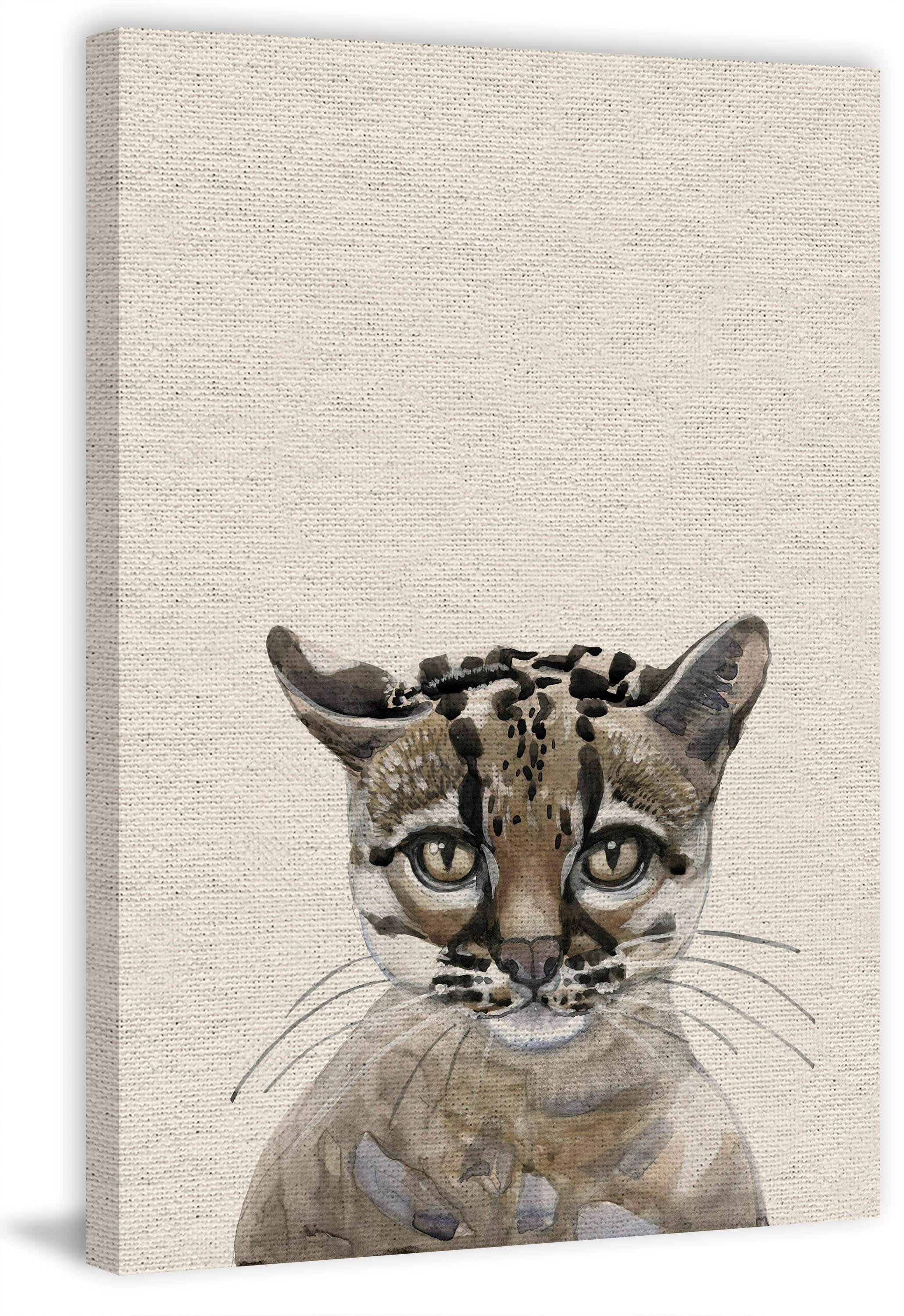 Little Whiskers Painting Print on Wrapped Canvas