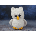thumbnail image 1 of Little White Owl Crochet Toy, Cute Owl Stuffed Amigurumi Gift Toy , Owl Animal Theme Toy, 1 of 8