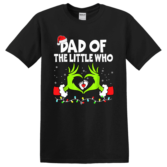 Little Who Dad Pregnancy Announcement Graphic T-Shirt