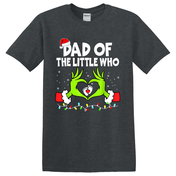 Little Who Dad Pregnancy Announcement Graphic T-Shirt
