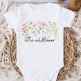 thumbnail image 1 of Little Wildflower Baby Bodysuit, She Is A Wildflower, Floral Newborn Baby Girl Shower Gift, Boho Floral Bodysuit, Gender Birth Announcement Cute Baby Onesie, BABY BODYSUIT LAT 4424, 1 of 3