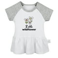 thumbnail image 1 of Little Wildflower Funny Dresses For Baby, Newborn Babies Skirts, Infant Princess Dress, 0-24M Kids Graphic Clothes (Gray Raglan Dresses, 0-6 Months), 1 of 4