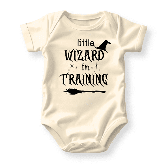 Little Wizard In Training Baby Bodysuit, Newborn Outfit, Baby Clothes, Gift for Children 3-6m Natural