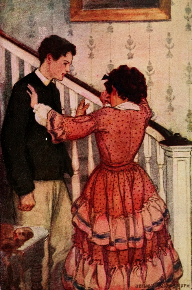 Little Women 1915 She put him gently away Canvas Art - Jessie Willcox Smith (18 x 24)