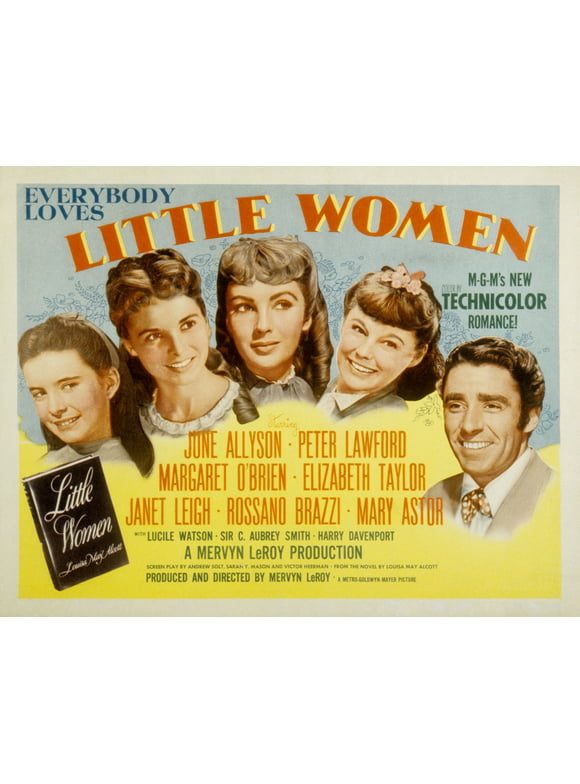 Little Women Margaret O'Brien Janet Leigh Elizabeth Taylor June Allyson Peter Lawford 1949 Movie Poster Masterprint (28 x 22)