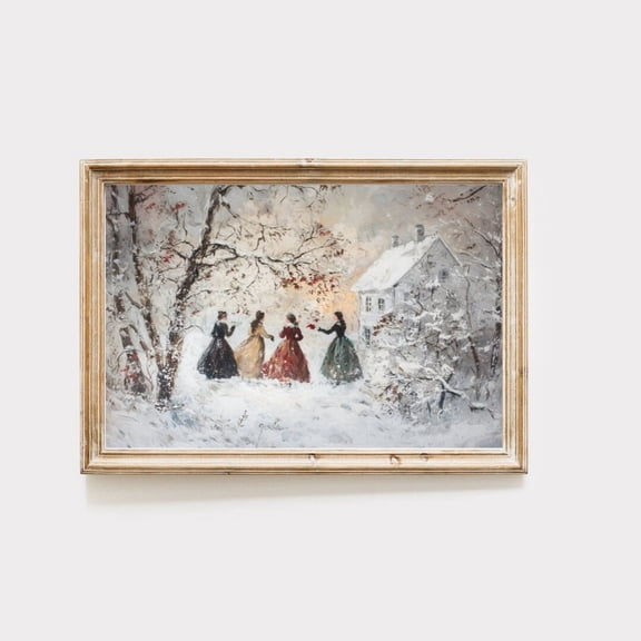 Little Women Winter Print Cottagecore Art Victorian Jo March Hosting Decor Little Women Poster Wall Art Modern Wall Decor