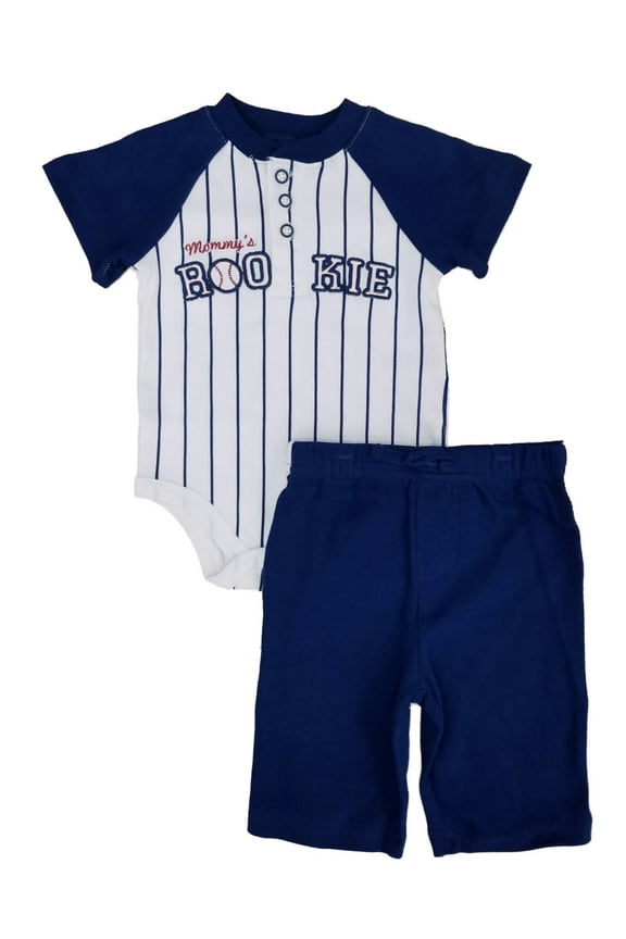 Infant Boys 2-Piece Mommy's Rookie Baseball Bodysuit & Pants Set