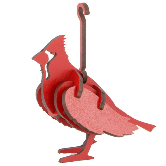 Little & Wood: Woodlet: Small - Cardinal - Red, 3D Wooden Kit-Set, Bird Puzzle, Easy Assembly, Pop Build Fun, 100% Sustainably Sourced Wood, Ages 6+