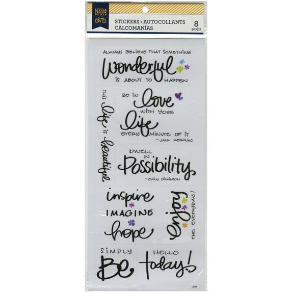 Little Yellow Bicycle Vellum Stickers-Inspiration