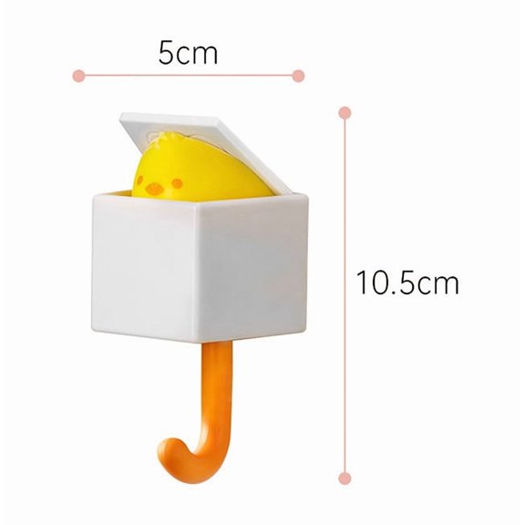 (Little Yellow Chick) Key Holder Wall House Cat Keychain Hangers Key Rack Wall Hook Cartoon Self Adhesive Bedroom Door Hooks Animal Home Decor Hooks