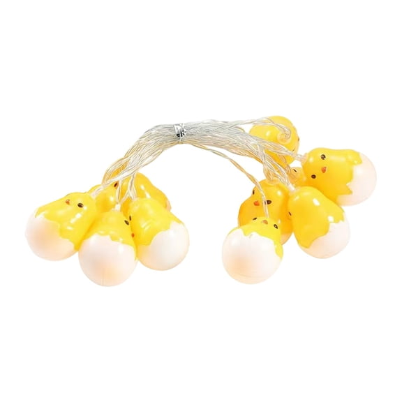 Little Yellow Chicken String Light Easter Decorations, 4.9 Ft 10 LED Lights Cute Animal Chicken Decoration Lights, Battery Operated for Home Decor, Party, Birthday, Camping, Kid Bedside lamp