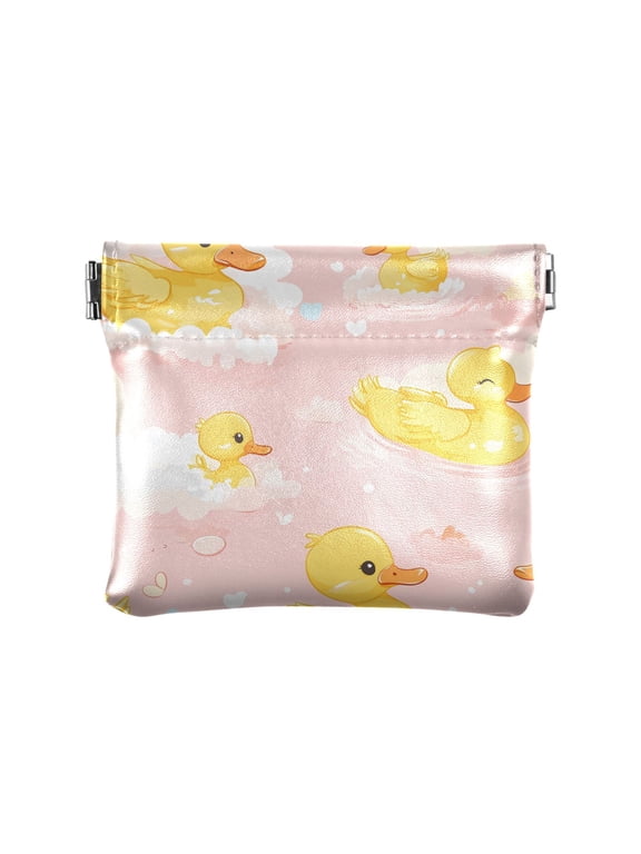 Little Yellow Duck Cloud Wallet Small PU Leather Change Pouch Wallet for Women