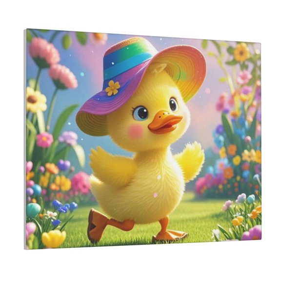 Little Yellow Duck Decorations For Bedroom Canvas Paintings Poppies Home Decor 16 X 20 Rainbow Hat For Living Room Bedroom Kitchen Office