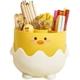 thumbnail image 1 of Little Yellow Duck Pencil Holder, Cute Pencil Cup, Desktop Stationery Organizer Box for Home Office, 1 of 7