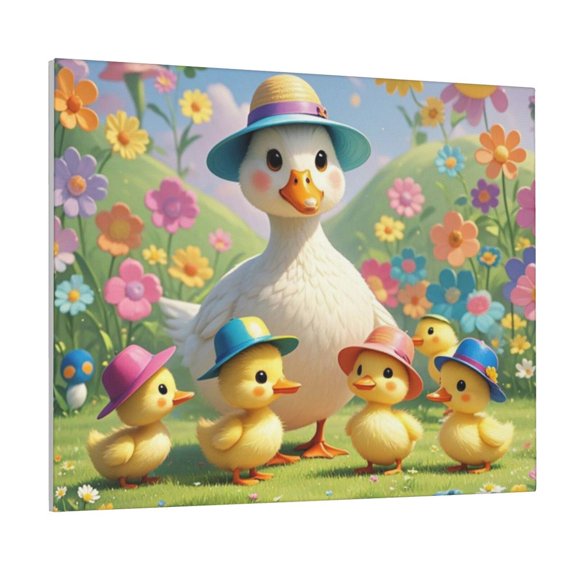 Little Yellow Duck Posters For Room Aesthetic Canvas Paintings Poppies Home Decor 16 X 20 Meeting Duck For Living Room Bedroom Kitchen Office
