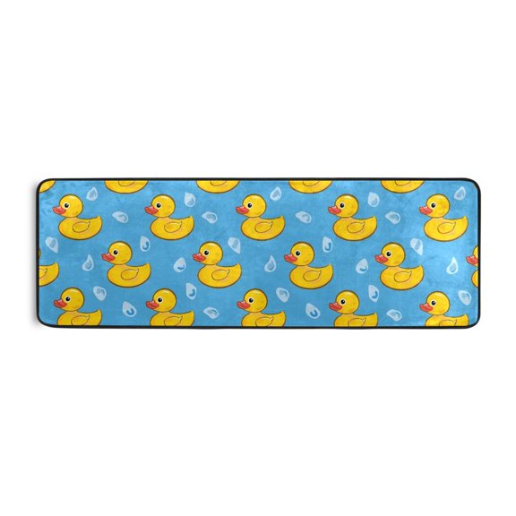 Little Yellow Duck Runner Rug 24x72 Inch Cushioned Non Slip Soft Absorbent Floor Mat