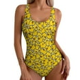 thumbnail image 1 of Little Yellow Ducks Swimsuit Animal Print Swimwear One Piece Holiday Swim Graphic Bodysuit High Cut Bathing Suits Ladies Push Up, 1 of 7