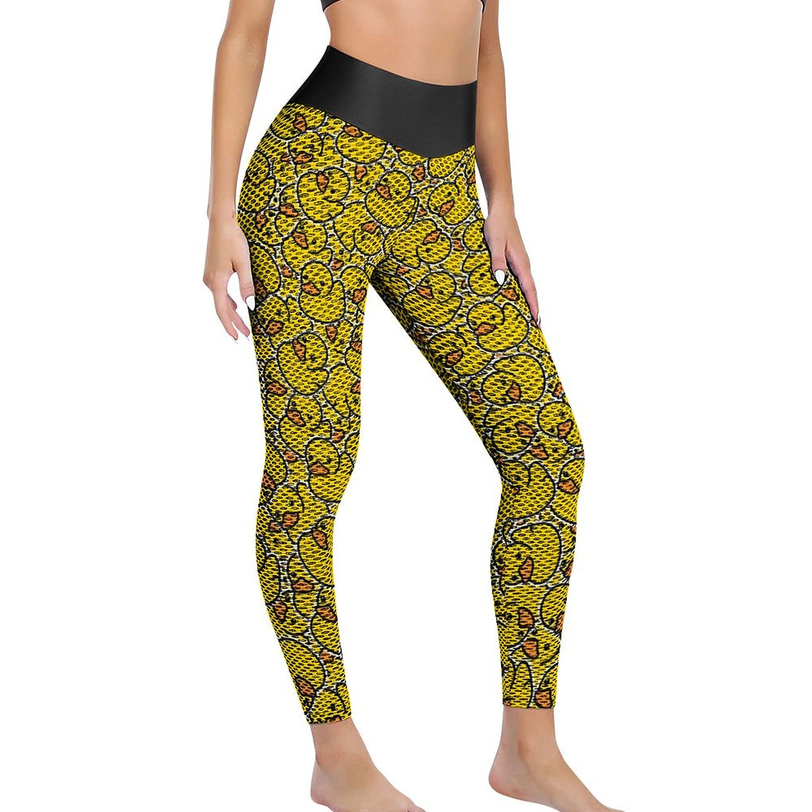 Mustard Yellow Women's All Over Print Gym Leggings main image 1