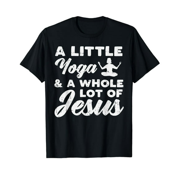 Little Yoga Lot Of Jesus Yogi God Meditation Christian Gift T-Shirt