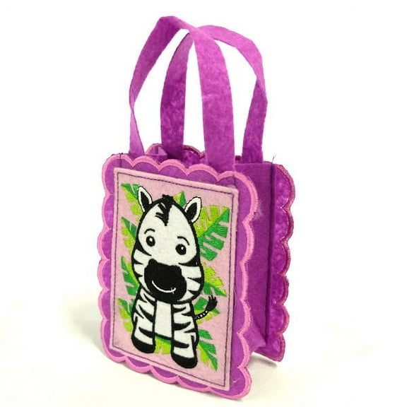 Little Zebra Small Felt Gift Bag, Purple