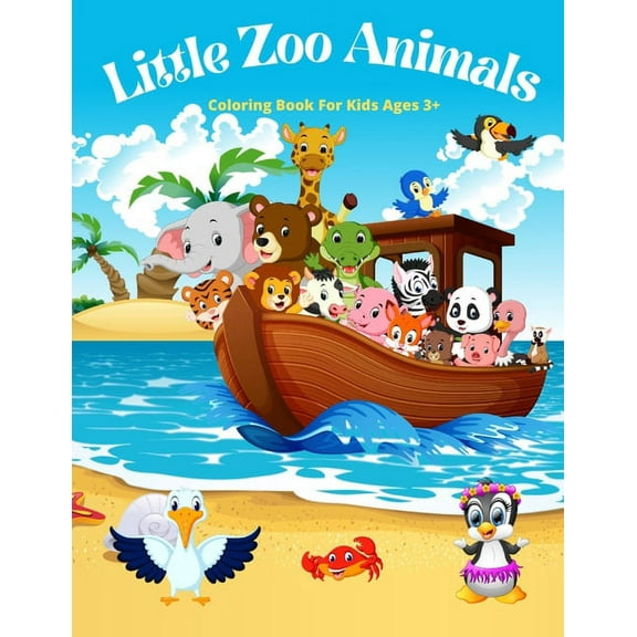 Little Zoo Animals - Coloring Book For Kids Ages 3+ (Paperback)