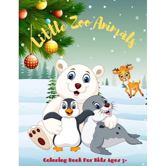 Little Zoo Animals - Coloring Book For Kids Ages 3+ (Paperback)