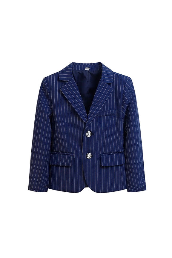 Little and Big Boy's Formal Blazers Casual Button Suit Jackets Dress School Sport Coats(Size:4-5 Years)