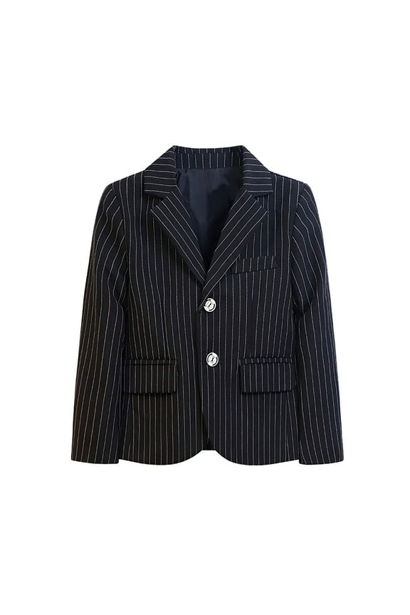 Little and Big Boy's Formal Blazers Casual Button Suit Jackets Dress School Sport Coats(Size:4-5 Years)