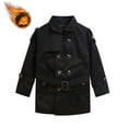 thumbnail image 1 of Little and Big Boys Single Breasted Trench Coat Dress Outerwear Black 9-10 Years, 1 of 7