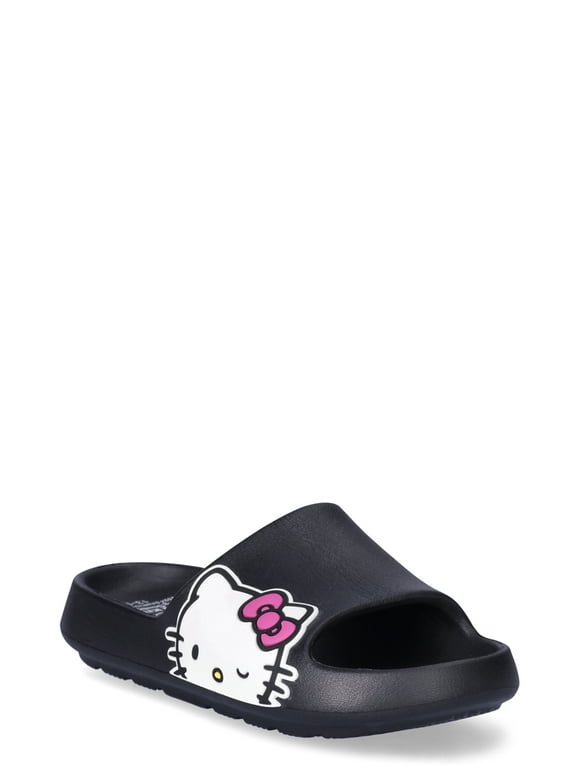 Little and Big Girls Hello Kitty License Slides, Sizes 13-5