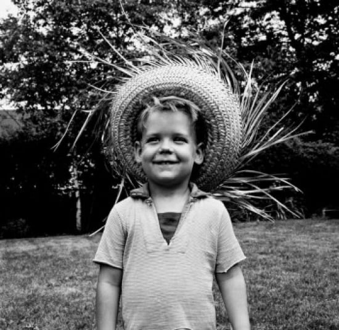Little boy in big hat typical of West Indies Canvas Art - (18 x 24)