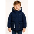 thumbnail image 1 of HILEELANG Kids Big Boys Winter Puffer Jacket with Hood Warm Light Weight Padded Water-Resistant Coat for Kids 6-13 Years, Classic Navy Blue, 1 of 9