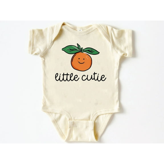 Little cutie Orange Baby Bodysuit ,Funny New Born New Parent Baby Onesie®, New Mom Gift, Baby Shower Gift , Short Sleeve Tee Bella