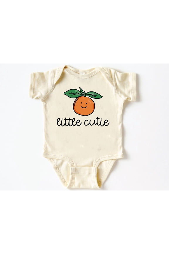 Little cutie Orange Baby Bodysuit ,Funny New Born New Parent Baby Onesie®, New Mom Gift, Baby Shower Gift , Short Sleeve Tee Bella
