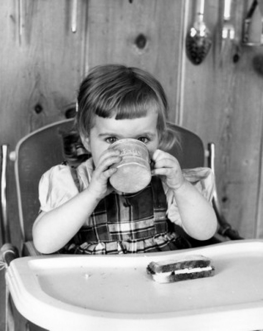 Little girl eating breakfast Canvas Art -  (24 x 36)