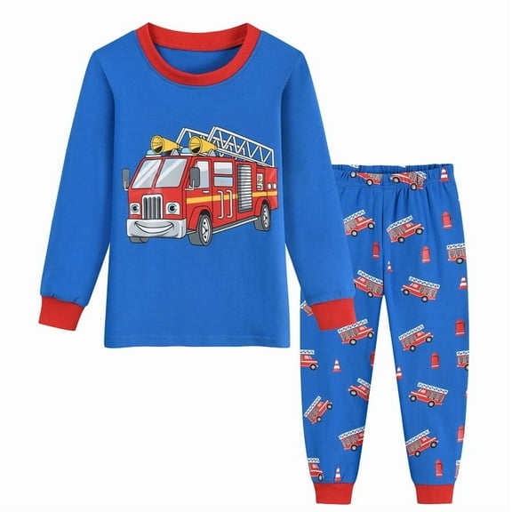 Little hand Pajamas for Toddler Clothes Set Sleepwear Long Sleeve 100% Cotton 2 Piece Kids Pjs Size 2-7T
