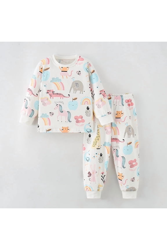 Toddler Baby Girls Clothes Long-sleeve Dinosaur Hoodie Sweatshirt Pants Print Outfits Set 2T-7T