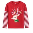 thumbnail image 1 of Little hand Toddler Boys Girls Christmas Shirts Long Sleeve Tees Little Kids Ugly Xmas Funny Reindeer Santa Tops 4-10 Years, 1 of 6